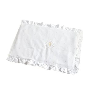 ABC Crib quilt Hand Embroidered in piqué