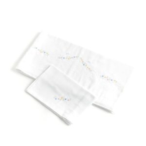 Hand embroidered Star Flower Sheet