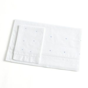 Hand embroidered Spots sheet